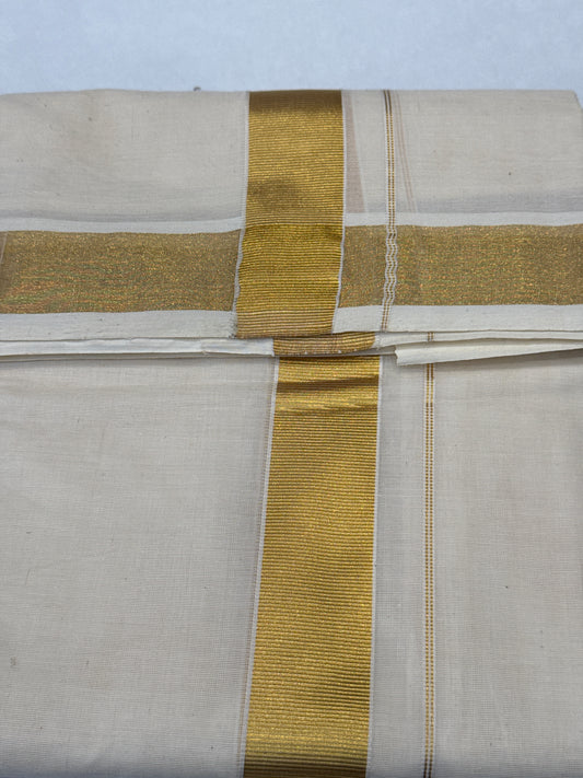 11/2 inch gold Jari Dhothi