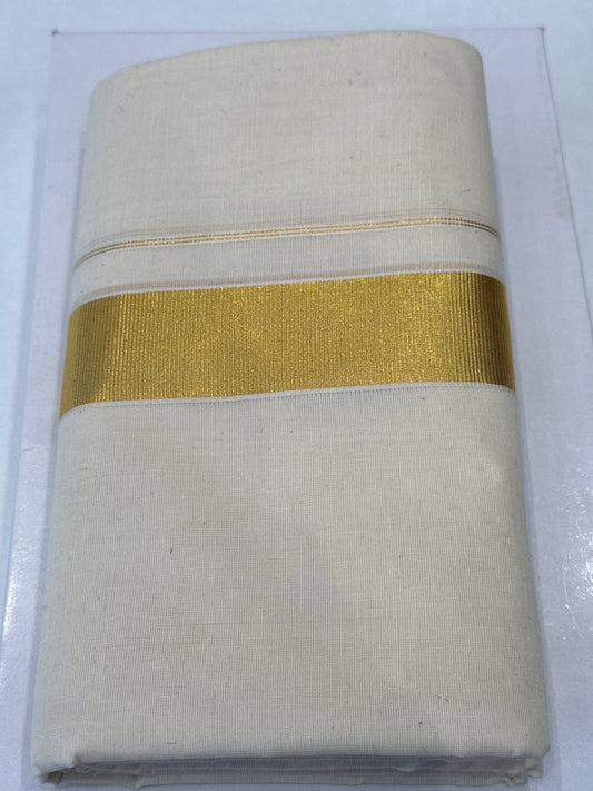 11/2 inch gold Jari Dhothi
