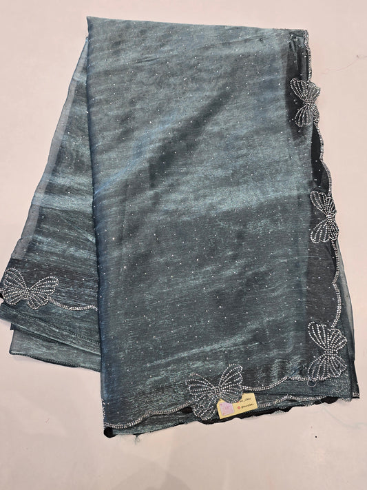 Butterfly space silk saree